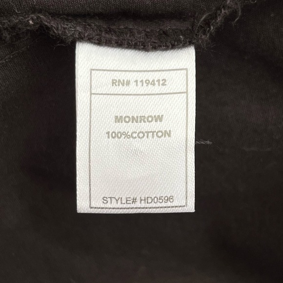 Monrow Asymmetrical Poplin Tie Shirt Dress in Black 100% Cotton, Size Small - Picture 13 of 14